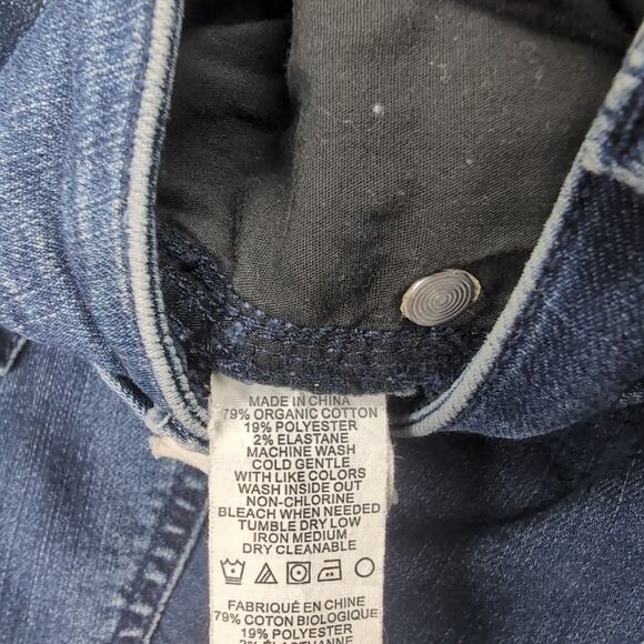 Prana Jeans Women 6 Blue Slim Ankle Stretch Normcore Preppy Distressed Casual - Picture 5 of 10